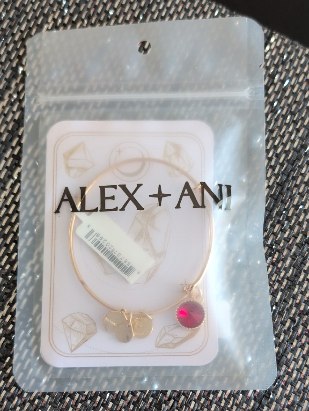 Alex and Ani Gold Tone Bracelet with January Birthstone  New W/Tags